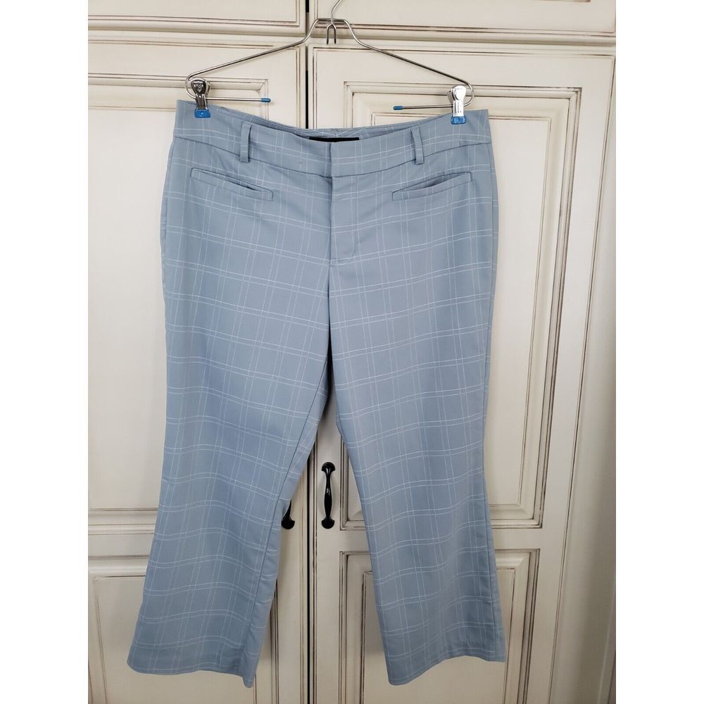 Liverpool Vera Cropped Pants Trousers Dusty Blue Pixel‎  Sz 12 Dressy Casual